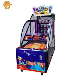 2023 Factory direct price coin operated carnival game arcade crazy clown throw ball lottery ticket game machine