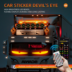 Luces LED Dinámicas para Camiones, Patrones de Ojos de Demonio, Panel LED Triangular para Parabrisas, Ojos de Demonio de 24v para Autos - Product Image 4