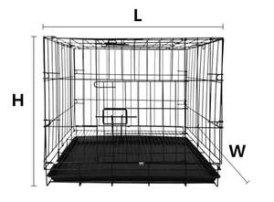 Küçük orta ölçekli Metal tel köpek kafesi ev Teddy evcil hayvan kapalı tavşan kafesi tuvalet kafesleri satışı - Product Image 5
