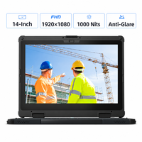 PC Portátil Resistente con IA de 14'', Batería Intercambiable en Caliente, 1000nits de Alto Brillo, Computadora Industrial para Computación en el Borde, DDR SSD