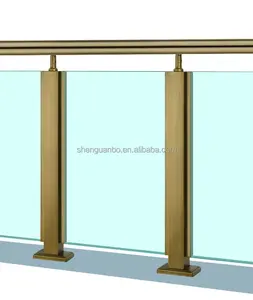 GB современный дизайн из нержавеющей стали, современный стеклянный банистр, комплект наружных балконных перил из стекла для банистра