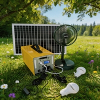 Estación de Energía Portátil Multifuncional con Panel Solar de 100W 200W 300W, Batería LiFePO4, Banco de Energía, Generador Solar para Exteriores y Hogar