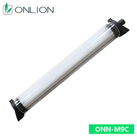 Lampe de travail pour machines-outils étanche IP67 M9C DC 24V en alliage d'aluminium + verre trempé 500mm 19W 6000/4000/3000K