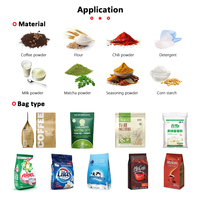Machine d'emballage de poudre Doypack 20-500g pour sachets à fermeture éclair, machine d'emballage de poudre de matcha, café, piment