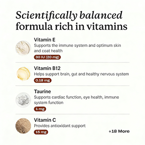 Multivitamínico Masticable Suave <span class=keywords><strong>para</strong></span> <span class=keywords><strong>Perros</strong></span> y Gatos con Aceite de Salmón, Glucosamina, Condroitina y Arándano <span class=keywords><strong>para</strong></span> la Salud de la Piel y las Articulaciones, y Apoyo Digestivo - Product Image 3