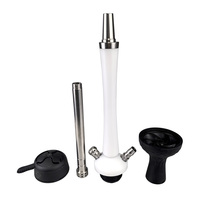 Chicha Électrique en Verre de Gros, Narguilé Portable en Acier Inoxydable, Kit de Chicha Électronique de Luxe