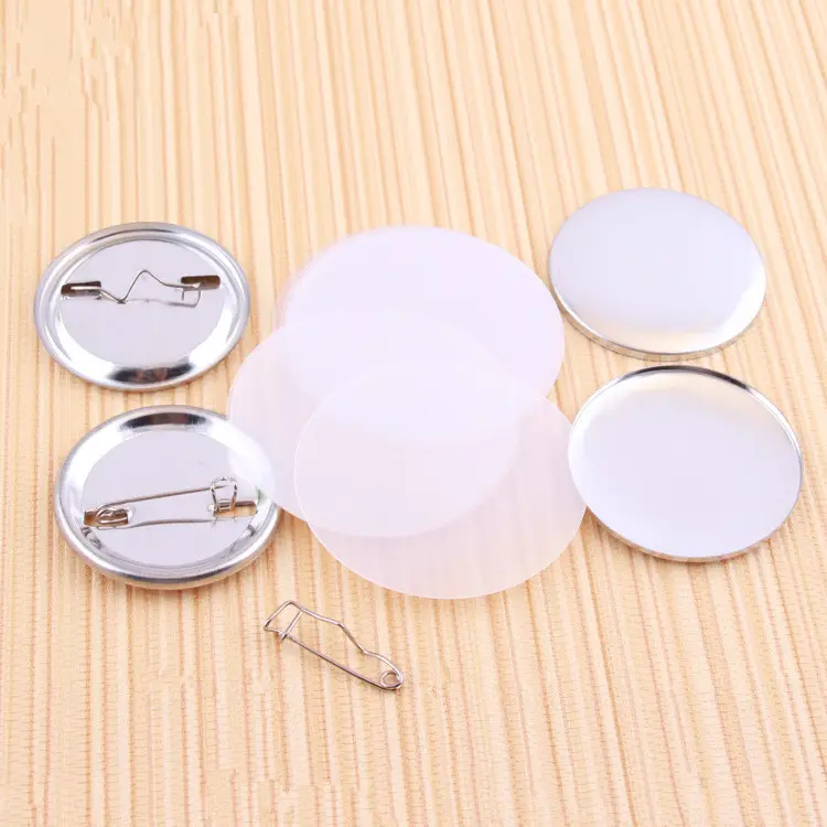 Piezas de insignia de botón de 32Mm y 58Mm, accesorios de chapa Rozetler, Material crudo con Pin de seguridad