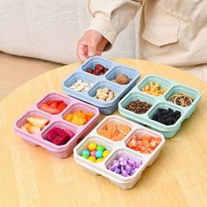 Cajas reutilizables para aperitivos Bento, contenedores de almacenamiento de alimentos divididos, contenedor para almuerzo para niños y adultos, almacenamiento perfecto de alimentos - Product Image 1