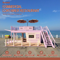 Conteneur mobile préfabriqué personnalisé de 20 pieds pour restaurant et café, bar avec panneaux sandwich en acier, design moderne, écologique