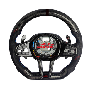 Volante de carbono para <span class=keywords><strong>BMW</strong></span> <span class=keywords><strong>CS</strong></span> F10 F20 F30 F36 X3 F25 X4 F26 G20 G30 G38 G80 G82 <span class=keywords><strong>M3</strong></span> F80 M4 F82 E82 E89 Volante deportivo - Product Image 1