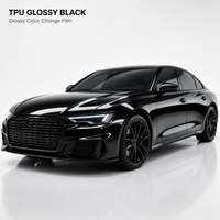 Film de protection TPU Black Series à changement de couleur 7,5 mil auto-réparant PPF, plusieurs finitions noires 1,52 m x 15 m, application sèche ou humide sans résidu, OEM