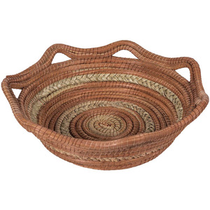 Cestas de Almacenamiento de Mimbre Tejido, Forma Irregular con Asas, Color Marrón, para Frutas y Alimentos - Product Image 2