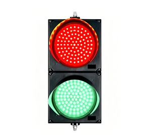 Feux de signalisation routière LED 200 mm, 2 aspects, rouge et vert, étanches IP65, AC85-265V, pour la gestion du trafic - Product Image 1