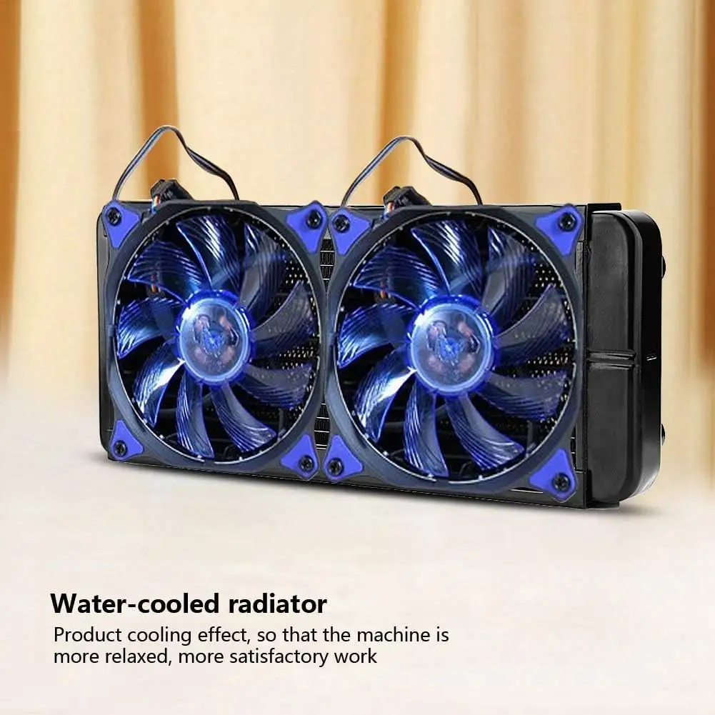 Radiateur de refroidissement par eau en aluminium haute performance 60mm 6tubes Radiateur de refroidissement liquide Système de refroidissement par eau Dissipateur de chaleur