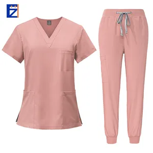 Roze Moslim Medico Nursingts Sexy Medische Uniformen