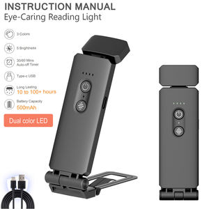 <span class=keywords><strong>Lampe</strong></span> <span class=keywords><strong>de</strong></span> <span class=keywords><strong>lecture</strong></span> à clip LED mini portable avec design mains libres, intensité réglable et écologique pour les salles <span class=keywords><strong>de</strong></span> <span class=keywords><strong>lecture</strong></span> et les liseuses électroniques - Product Image 2