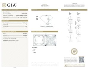 Hq gems 1carat princesa corte g vs2 gia, natural diamante 18k amarelo ouro anel de noivado - Product Image 5