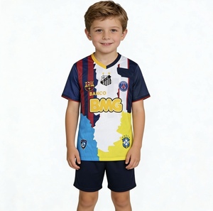 Vêtements de football pour enfants de haute qualité en gros, uniforme de football respirant à séchage rapide - Product Image 3