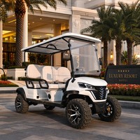 Voiture de golf électrique tout-terrain homologuée pour la route, 4 places, moteur AC 4kW, batterie lithium, 35 km/h, autonomie 90 km, anti-recul