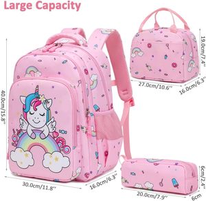 Nuovo prodotto da ragazza per <span class=keywords><strong>unicorno</strong></span> rosa zaino Multi-compartimento Cartoon etichetta privata U-19 zaino scuola - Product Image 2