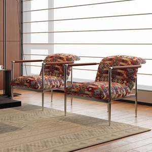 Poltrona Singola Moderna in Tessuto, Divano Contemporaneo di Lusso per Soggiorno, Balcone e Relax - Product Image 4