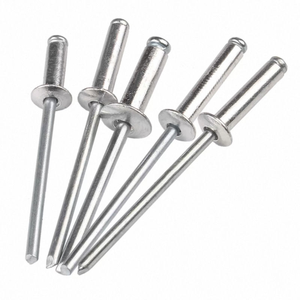 Rivet métallique DIN7337, rivet à bouton, rivet à mandrin en acier à extrémité ouverte, rivet aveugle en aluminium, rivet aveugle à tête large en aluminium - Product Image 1