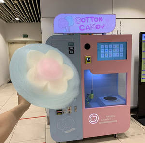 Earn Money Commercial Kids <strong>pink</strong> Automatic Cotton <strong>Floss</strong> <strong>Candy</strong> Vending Machine Robot for Sell Party - Product Image 1