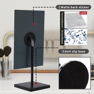 Nhà Sản Xuất Máy Tính Để Bàn Đứng Vanity Trang Điểm Mỹ Phẩm Không Khung Máy Tính Để Bàn Kính Màu Đen Gương - Product Image 4