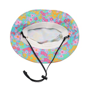 Sombrero de Pescador de Nailon Personalizado de Alta Calidad, de Secado Rápido, con Estampado Floral, Ajustable, Impermeable, para Playa, Verano, con Cordón - Product Image 5