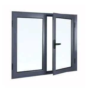 双层玻璃窗铝特价现货合金平开窗廉价铝窗