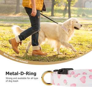 ปลอกคอสุนัขทำด้วยมือทำจากผ้าฝ้ายรูปหัวใจน่ารักพร้อมจี้สำหรับเด็กผู้หญิงเด็กผู้ชายปลอกคอสุนัข S - Product Image 6