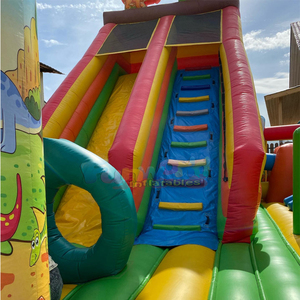 Parque de dinosaurios hinchable commercial kids bouncy castle with slide <b>inflatable</b> <b>dinosaur</b> playground - Product Image 5