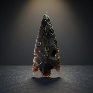 Black Polished Agate Tomahawk Free Form Crystal <b>Stone</b> Art Collectible 5 Inch Hand Knapped Arrowhead Point - Product Image 3