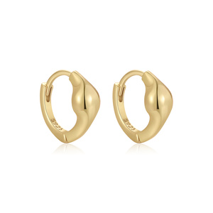 CANNER Fashion Minimalist 925 Sterling <b>Silver</b> Polished Round Huggies <b>Hoop</b> <b>Earrings</b> <b>for</b> <b>Women</b> Jewelry Wholesale - Product Image 1