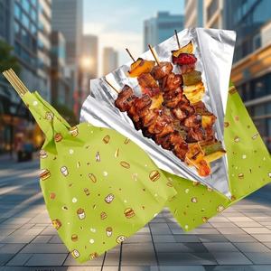 Sac en papier résistant à la graisse pour croissants, collations, biscuits, sandwichs, frites, pâtisseries, hamburgers, avec doublure en papier ciré de qualité alimentaire, couleur personnalisée - Product Image 4