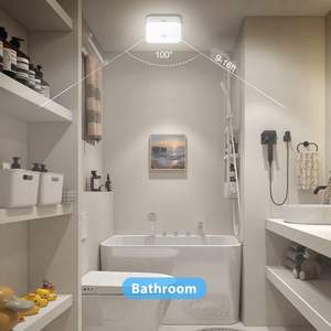 مصباح سقف LED يعمل بالبطارية مع مستشعر حركة وبطارية أكريليك قابلة لإعادة الشحن بسعة 10000 مللي أمبير للاستخدام في المطبخ وغرف متعددة - Product Image 4