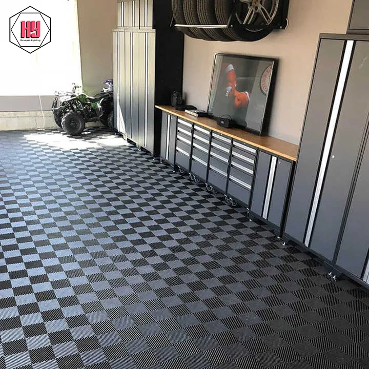 Factory Outlet PVC Interlocking Floor Garage Interlocking Fliese Interlocking Kunststoff Garage Floor für Auto wasch bodenfliesen