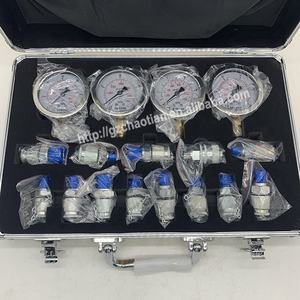 掘削機診断ツール油圧テストキット4ゲージ掘削機油圧ゲージセット - Product Image 3
