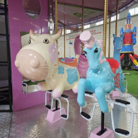 Manège électrique rose pour enfants, 16 places, attractions de fête foraine, carrousel à vendre