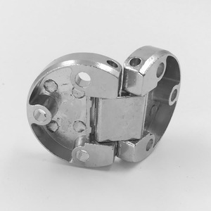 One Word <b>Round</b> Flap Hinge Oval <b>Folding</b> <b>Table</b> Semicircle Zinc Alloy Electroplated 54x35mm 7mm Thickness 180 Degrees Opening Angle - Product Image 5