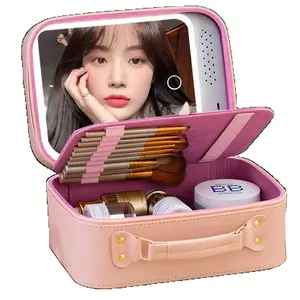 Makeup Bag Idea 2023 Travel Makeup Bag Case With Led Light Mirror For Women