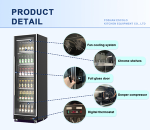 Màn hình thương mại mát với kính trưng bày, tủ lạnh siêu thị hoàn hảo để làm mát đồ uống - Product Image 6