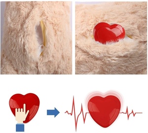 Hot Bán Talking Teddy Đồ Chơi Sang Trọng Nút Âm Thanh Trái Tim Với Ghi Âm Giọng Nói Bé Nhịp Tim Lưu Niệm Cao Cấp Loa - Product Image 2