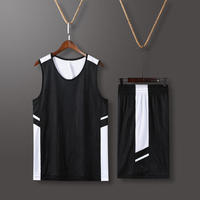 Conjunto de Uniforme de Baloncesto Reversible al por Mayor, Logotipo Personalizado, Doble Cara, Poliéster, Secado Rápido, Transpirable, para Jóvenes y Hombres