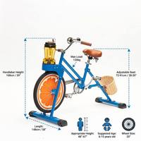 Bicicleta de Equilibrio EXI Comercial para Niños, de Una Velocidad, con Pedales de Aleación de Aluminio, Cesta de Plástico para Batidos de Frutas, Ideal para Fiestas