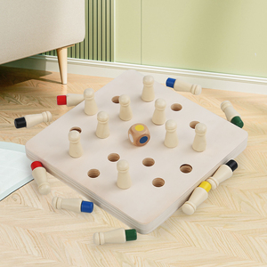 Gioco da Tavolo Educativo in Legno Montessori Creativo, Scacchi della Memoria <span class=keywords><strong>per</strong></span> <span class=keywords><strong>Bambini</strong></span> dai 5 ai 7 <span class=keywords><strong>Anni</strong></span>, Certificato CE - Product Image 5