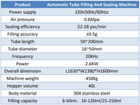 Machine de remplissage et de scellage thermique entièrement automatique pour tubes en plastique/aluminium, pour dentifrice, crème cosmétique, pommade, miel