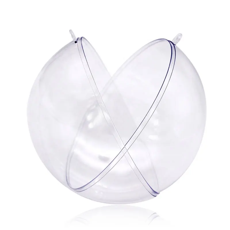 Shatterproof Clear Plastic Bauble Charming OEM Opening Christmas Ball