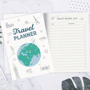 Journal de voyage non daté et organisateur de planificateur de voyage Journal guidé, vacances, Journal <span class=keywords><strong>du</strong></span> <span class=keywords><strong>voyageur</strong></span> - Product Image 5