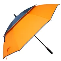 Oem Rpet עיצוב גולף מטרייה כפולה שכבות לפרוק חזק גולף מטרייה מותאם אישית לוגו Windproof